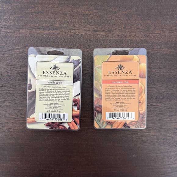 NEW 2 Essenza Scented Wax Warmer Cubes RARE Mandarin Chai Vanilla Spice Made USA - Picture 1 of 9